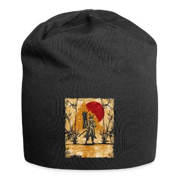 Samouraï Art Japonais Vintage Fighter Rétro - Bonnet en jersey - noir - Devant