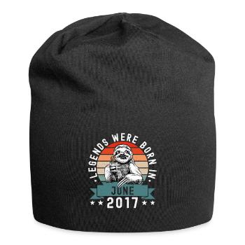 Legends Were Born In June 2017 Sloth Sloth - Jersey Beanie - black - Front