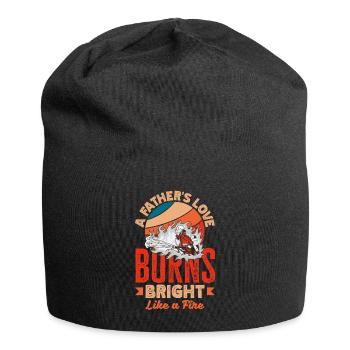 Fathers Love Burns Bright Firefighters Father's - Jersey Beanie - black - Front