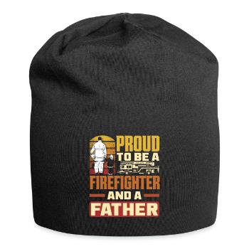 Fier d’être un Friefighter et un papa pour papa - Bonnet en jersey - noir - Devant