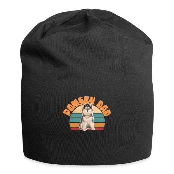 Pomsky Dad Pomskies Dogs Dog Owner Gift - Jersey Beanie - black - Front