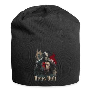 Deus Vult Kreuzritter Tempelritter Mittelalter - Jersey-Beanie - Schwarz - Vorne