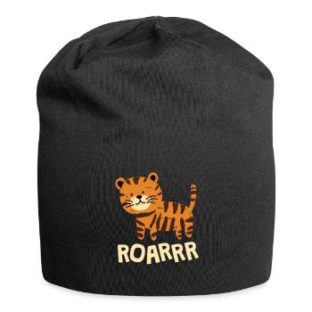 Roarrr Tiger Raubkatze Kinder - Jersey-Beanie - Schwarz - Vorne