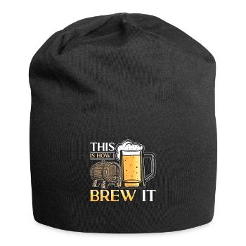 Brassage de la bière Voici comment je brasse la bière de malt Brewer - Bonnet en jersey - noir - Devant