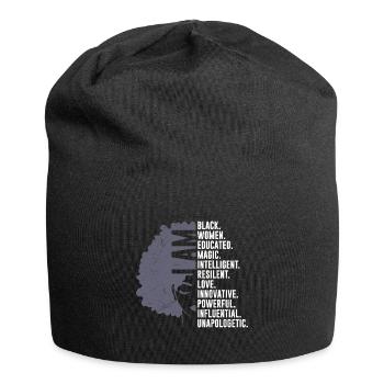Woman Power Black Woman African Woman - Jersey Beanie - black - Front