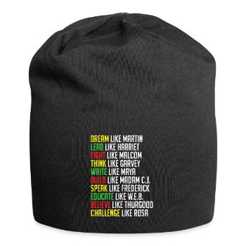 Histoire des Noirs Martin Luther King Afrique - Bonnet en jersey - noir - Devant