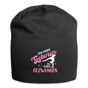 Turnen | Turnerin Gymnastik Turnen Mädchen Frauen - Jersey-Beanie - Schwarz - Vorne