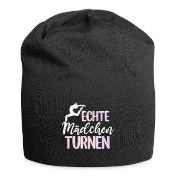 Turnen | Turnerin Gymnastik Turnen Mädchen Frauen - Jersey-Beanie - Schwarz - Vorne