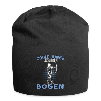 Coole Jungs schießen Bogenschütze Bogenschützen - Jersey-Beanie - Schwarz - Vorne