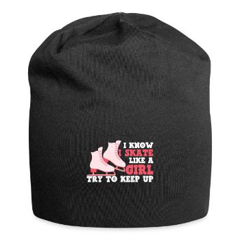 Eislaufen - Jersey-Beanie - Schwarz - Vorne