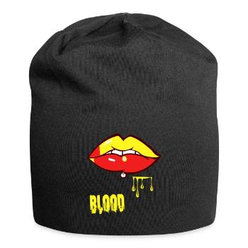 Piercing & Blut - Jersey-Beanie - Schwarz - Vorne