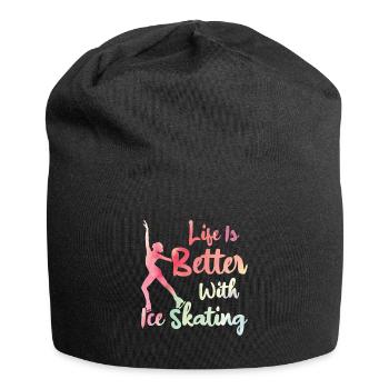Eislaufen - Jersey-Beanie - Schwarz - Vorne