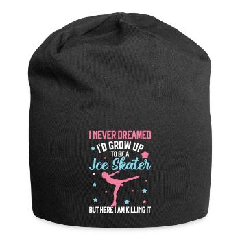 Eislaufen - Jersey-Beanie - Schwarz - Vorne