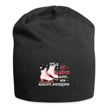 Eislaufen - Jersey-Beanie - Schwarz - Vorne