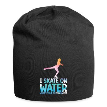 Eislaufen - Jersey-Beanie - Schwarz - Vorne