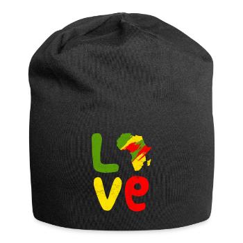 Afrika Liebe Afrika Love Afrika - Jersey-Beanie - Schwarz - Vorne