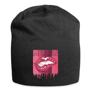 Melanin Black Women African Woman - Jersey Beanie - black - Front