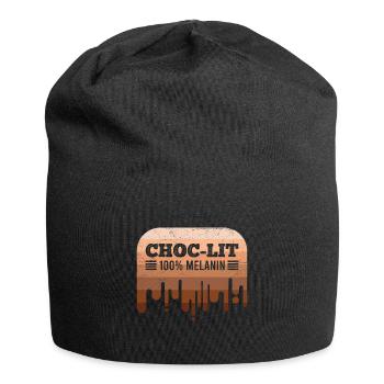 Choc-lit Chocolat 100% Mélanine Couleur de la peau Afrique - Bonnet en jersey - noir - Devant