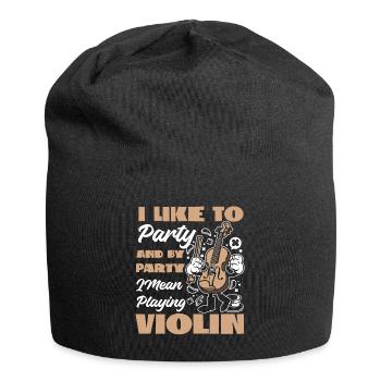 Violoniste J’aime faire la fête - Bonnet en jersey - noir - Devant