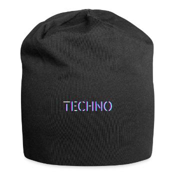 Techno Rave Festival Electro Musik Raver - Jersey-Beanie - Schwarz - Vorne
