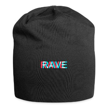 Techno Rave Festival Electro Music Raver - Jersey Beanie - black - Front