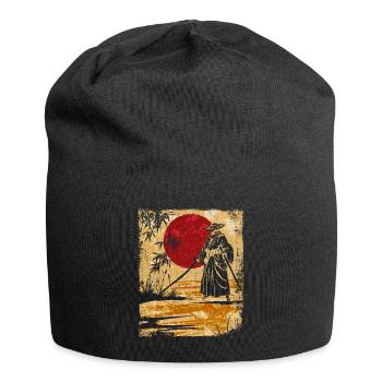Samouraï Art Japonais Vintage Fighter Rétro - Bonnet en jersey - noir - Devant