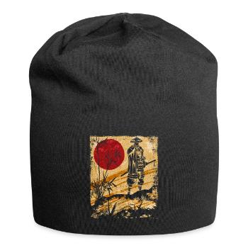 Samouraï Art Japonais Vintage Fighter Rétro - Bonnet en jersey - noir - Devant