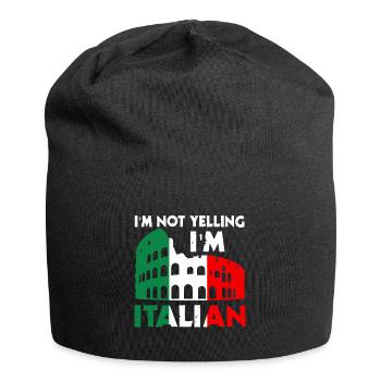 Ich Schreie Nicht, Dass Ich Italienisches - Jersey-Beanie - Schwarz - Vorne
