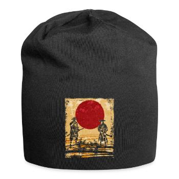 Samouraï Art Japonais Vintage Fighter Rétro - Bonnet en jersey - noir - Devant