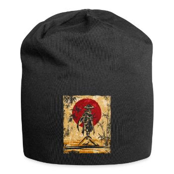 Samouraï Art Japonais Vintage Fighter Rétro - Bonnet en jersey - noir - Devant