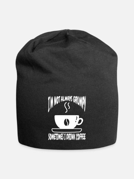 Kaffee Geschenk Coffee Tasse Koffein Kaffeebohne - Jersey-Beanie - Schwarz