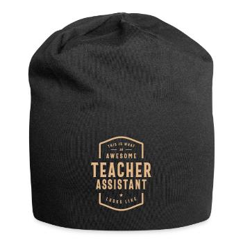 Teacher Assistant Funny Job Title Profession - Jersey Beanie - black - Front