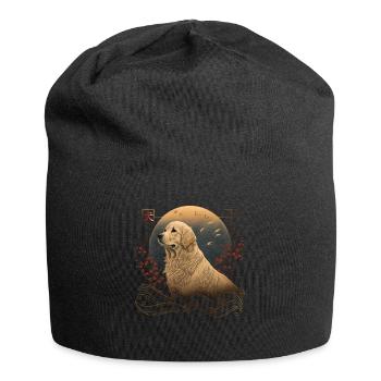 Golden Retriever Gift Dog Japan Style Anime - Jersey Beanie - black - Front