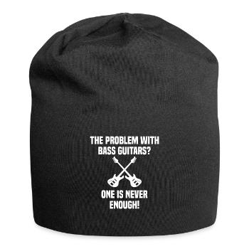 Guitariste Basse Musique Instrument de basse - Bonnet en jersey - noir - Devant