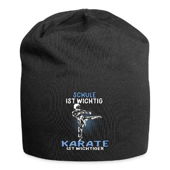 Karate wichtiger Karateka asiatischer Kampfsport - Jersey-Beanie - Schwarz - Vorne