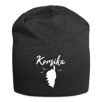 Corsica Island Map France Holiday Gift - Jersey Beanie - charcoal grey - Front