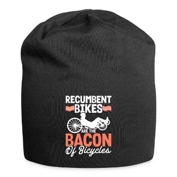 Vélo couché Cycliste couché - Bonnet en jersey - noir - Devant