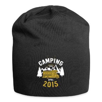 Anniversaire: Camping depuis avril 2015 Camping-car - Bonnet en jersey - noir - Devant