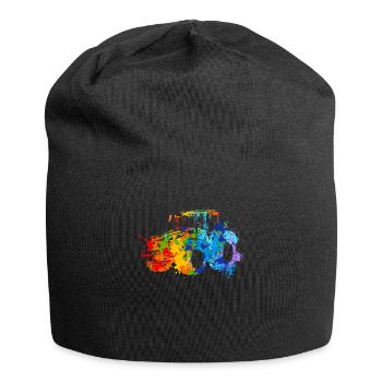 Splash Tractor Farming Farmer Farm Tractor - Jersey Beanie - black - Front
