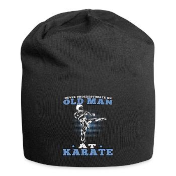 Vieil homme au karatéka karatéka arts martiaux asiatiques - Bonnet en jersey - noir - Devant