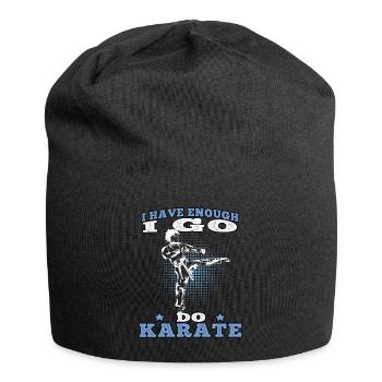 I go do Karate Karateka asiatischer Kampfsport - Jersey-Beanie - Schwarz - Vorne