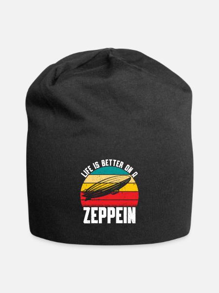 Zeppelin - Jersey-Beanie - Schwarz