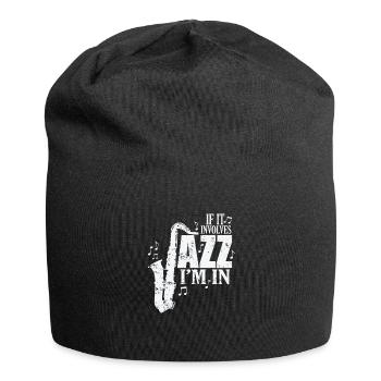 If it involves Jazz I'm in Musik Saxophon - Jersey-Beanie - Schwarz - Vorne