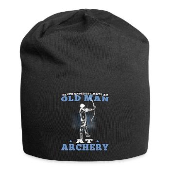 Old Man Archery Bogen Bogenschütze Bogenschützen - Jersey-Beanie - Schwarz - Vorne