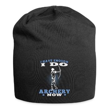 I can do Archery Bogenschießen Bogenschütze - Jersey-Beanie - Schwarz - Vorne