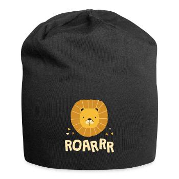 Roarrr Lion Big Cat Children - Jersey Beanie - black - Front