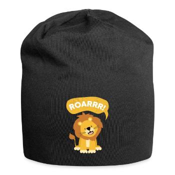 Roarrr Lion Big Cat Children - Jersey Beanie - black - Front