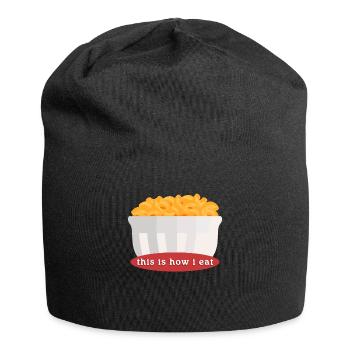 Macaroni and Cheese Mac Cheese Gift - Jersey Beanie - black - Front
