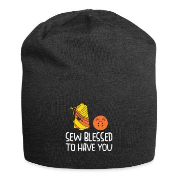 Button Thread Geschwisterziele Großer Bruder - Jersey-Beanie - Anthrazit - Vorne