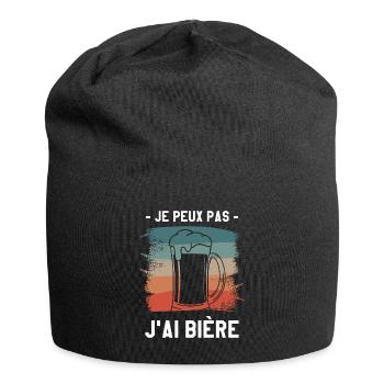 Je Peux Pas J'ai Bière Boire Alcool - Bonnet en jersey - noir - Devant
